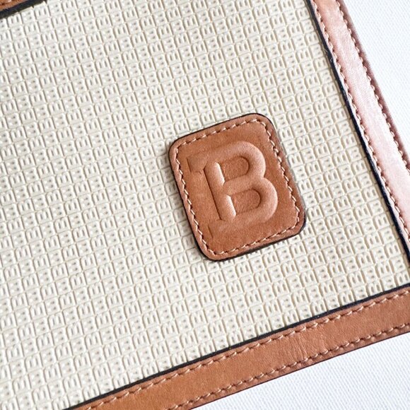 Vintage Bally Light Beige Monogram Office Document Case - Picture 4 of 14